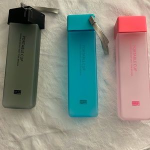 Portable water and juice cups